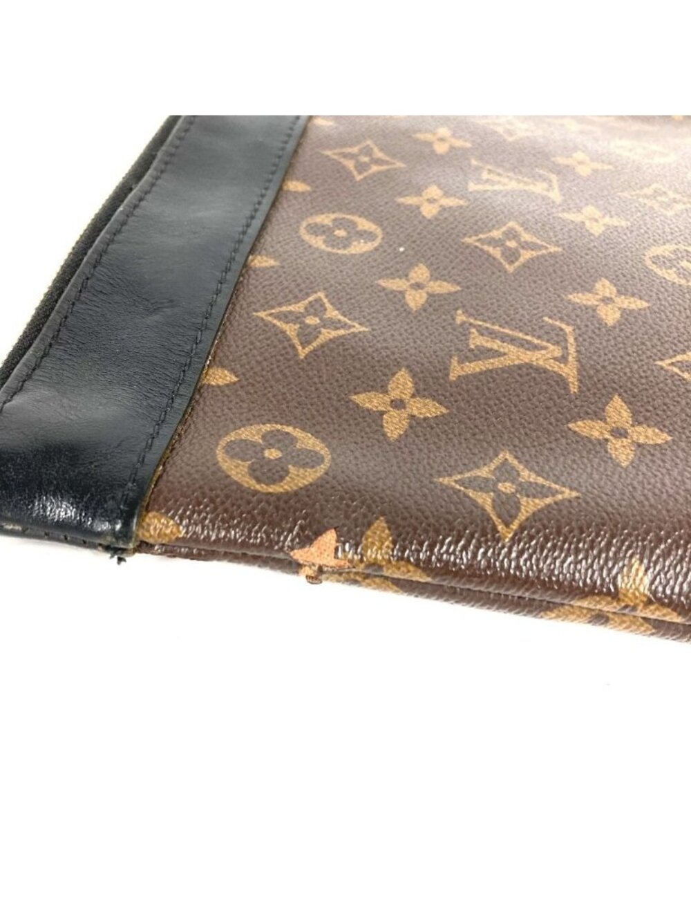 Louis Vuitton Clutch Pochette Discovery Monogram Macassar Canvas Brown - Picture 4 of 9